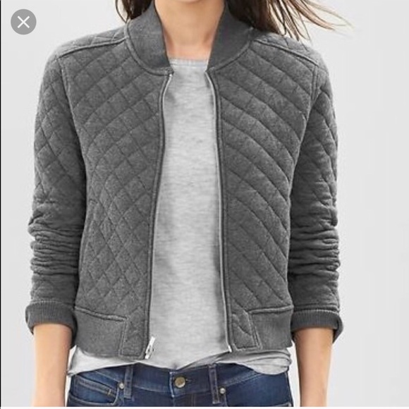 gap quilted bomber jacket